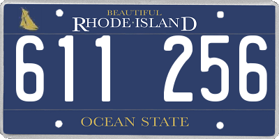 RI license plate 611256