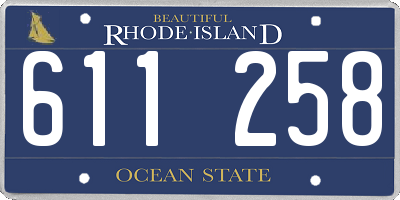RI license plate 611258