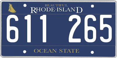 RI license plate 611265