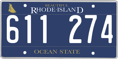 RI license plate 611274
