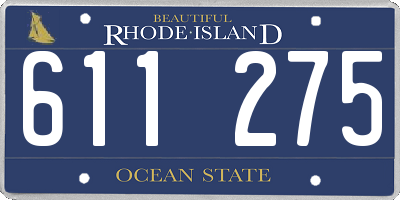 RI license plate 611275