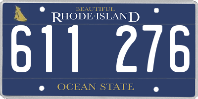 RI license plate 611276