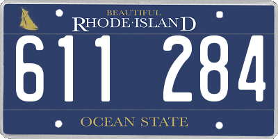 RI license plate 611284