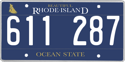 RI license plate 611287