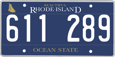 RI license plate 611289