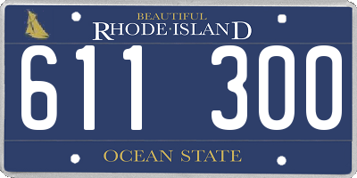 RI license plate 611300