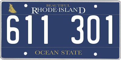 RI license plate 611301