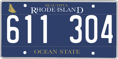 RI license plate 611304