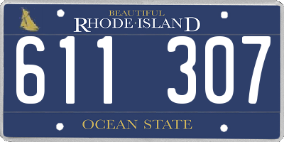 RI license plate 611307