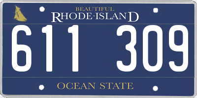 RI license plate 611309