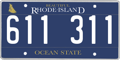 RI license plate 611311