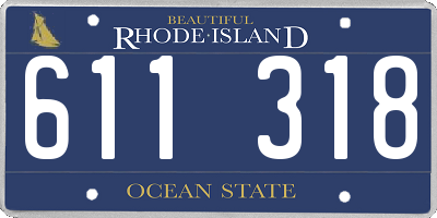 RI license plate 611318