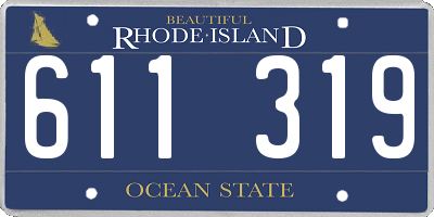 RI license plate 611319
