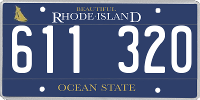 RI license plate 611320