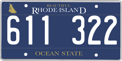 RI license plate 611322