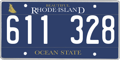 RI license plate 611328
