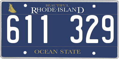RI license plate 611329