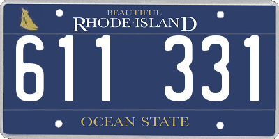 RI license plate 611331