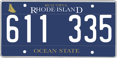 RI license plate 611335