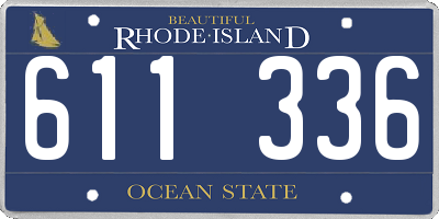 RI license plate 611336