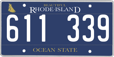 RI license plate 611339