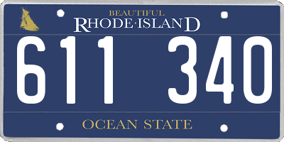 RI license plate 611340