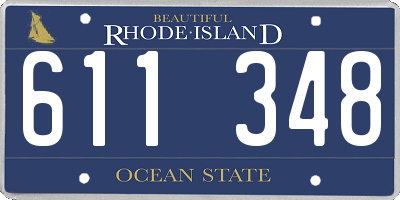 RI license plate 611348