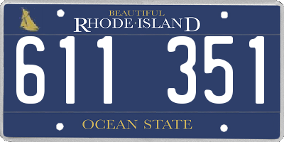 RI license plate 611351