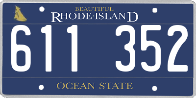 RI license plate 611352