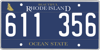 RI license plate 611356