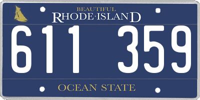 RI license plate 611359