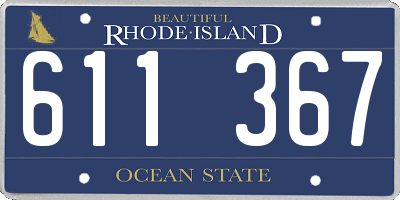 RI license plate 611367