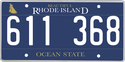 RI license plate 611368