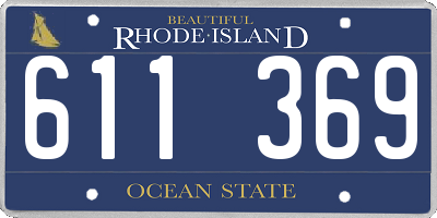 RI license plate 611369