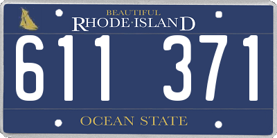 RI license plate 611371