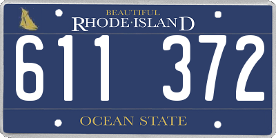 RI license plate 611372