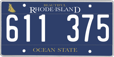 RI license plate 611375
