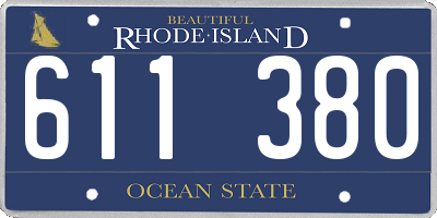 RI license plate 611380
