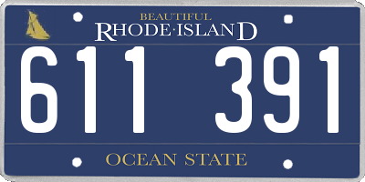 RI license plate 611391