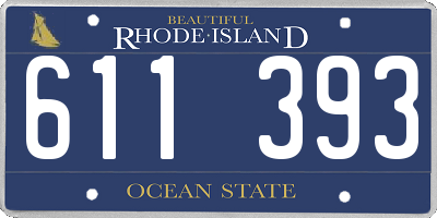 RI license plate 611393