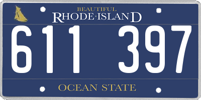 RI license plate 611397