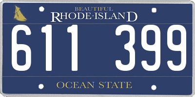 RI license plate 611399