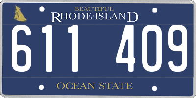 RI license plate 611409