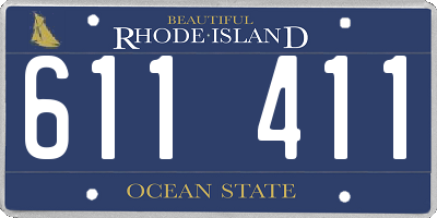 RI license plate 611411