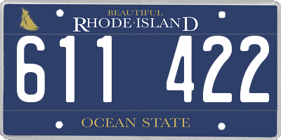 RI license plate 611422