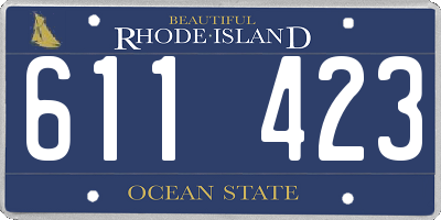 RI license plate 611423