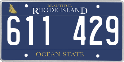 RI license plate 611429