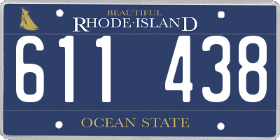 RI license plate 611438