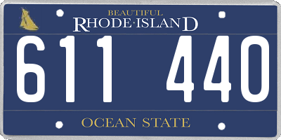 RI license plate 611440