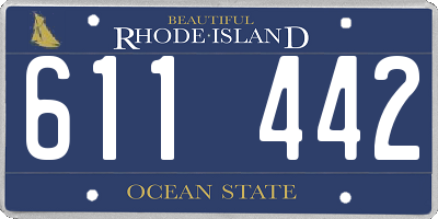 RI license plate 611442